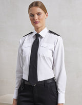 Premier PW310 Pilot Shirt Long Sleeve Dame med tryk eller logo – arbejdstøj og firmatøj