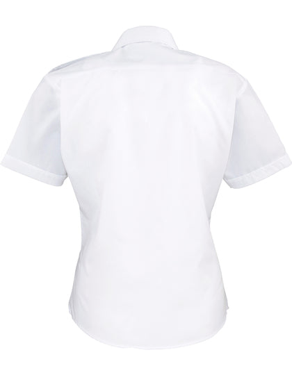 Premier PW312 Pilot Shirt Short Sleeve Dame produktfoto med tryk