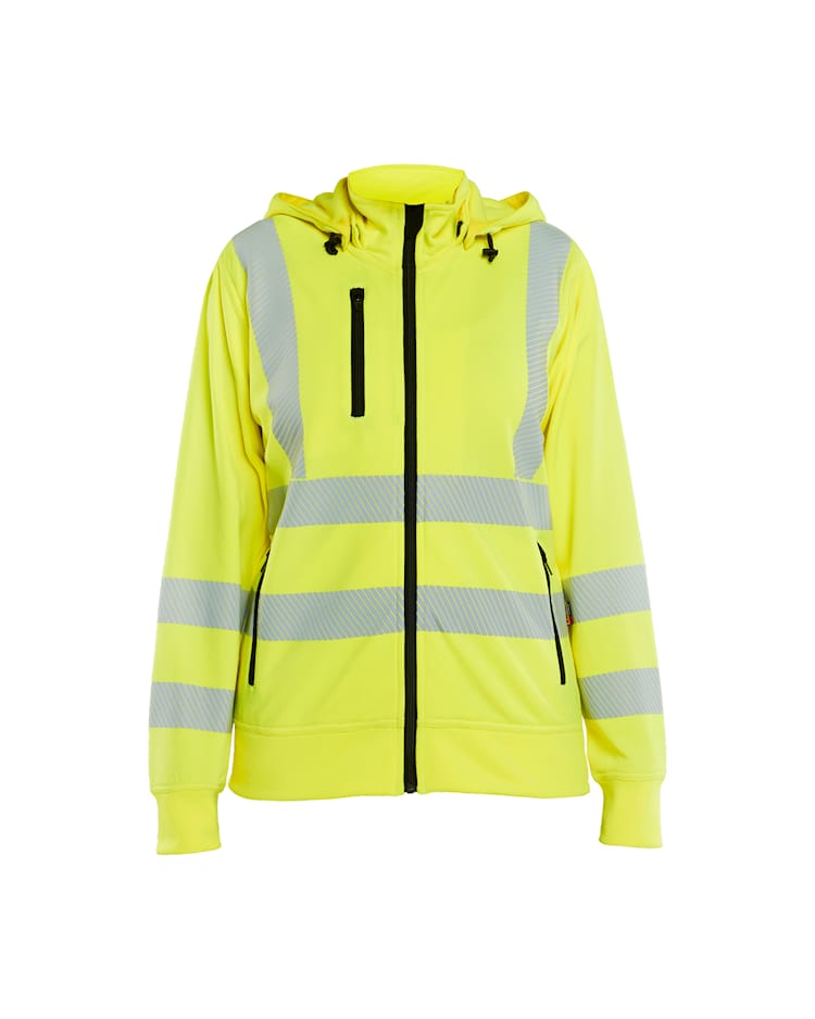 Blåkläder 3574 Dame High Vis Sweatshirt med aftagelig hætte, High Vis Gul