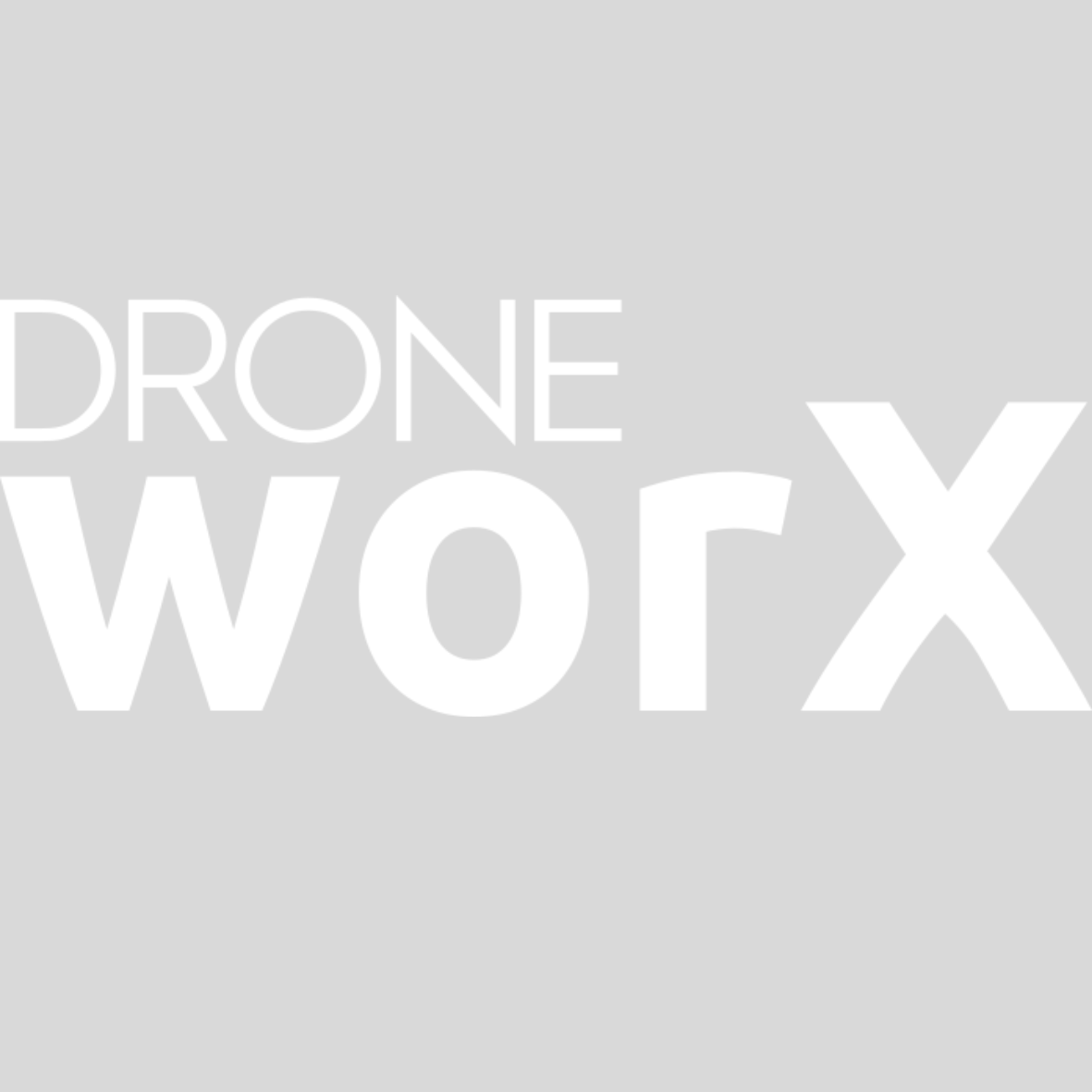 DroneWorX - Hvidt Ben Logo uden Drone - 1028
