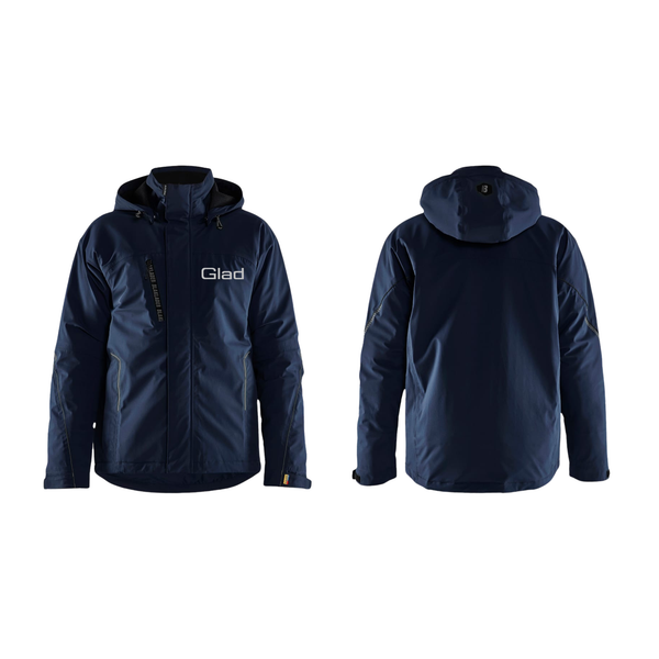 PEER GLADS Blåkläder 4484 Letforet Vinterjakke 4-vejs stretch, Marineblå m. bryst logo