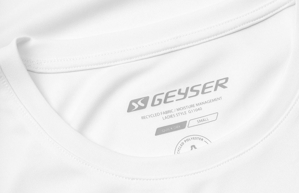ID G11040 GEYSER T-shirt | essential | dame detalje til broderi