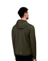 ID G21080 GEYSER stretch hoodie nærbillede med logo