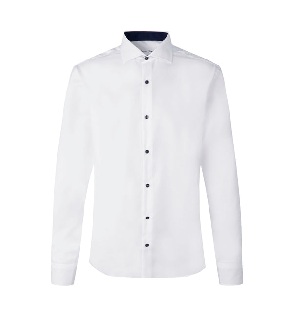 ID S370 SEVEN SEAS Fine Twill Contrast | modern med tryk eller logo – arbejdstøj og firmatøj