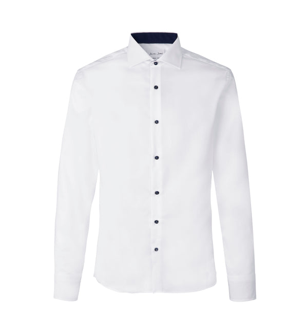 ID S371 SEVEN SEAS Fine Twill Contrast | slim med tryk eller logo – arbejdstøj og firmatøj