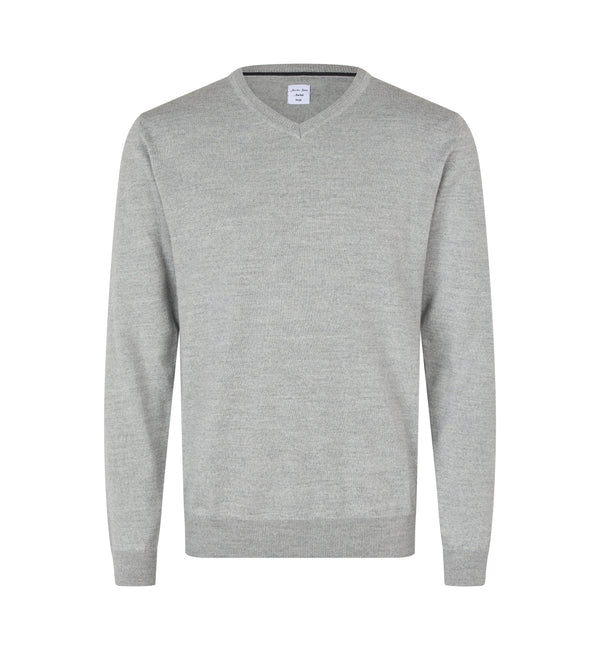 ID S670 SEVEN SEAS The knit | v-neck med tryk eller logo – arbejdstøj og firmatøj