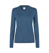 ID S671 SEVEN SEAS The knit | v-neck | dame detalje med firmalogo