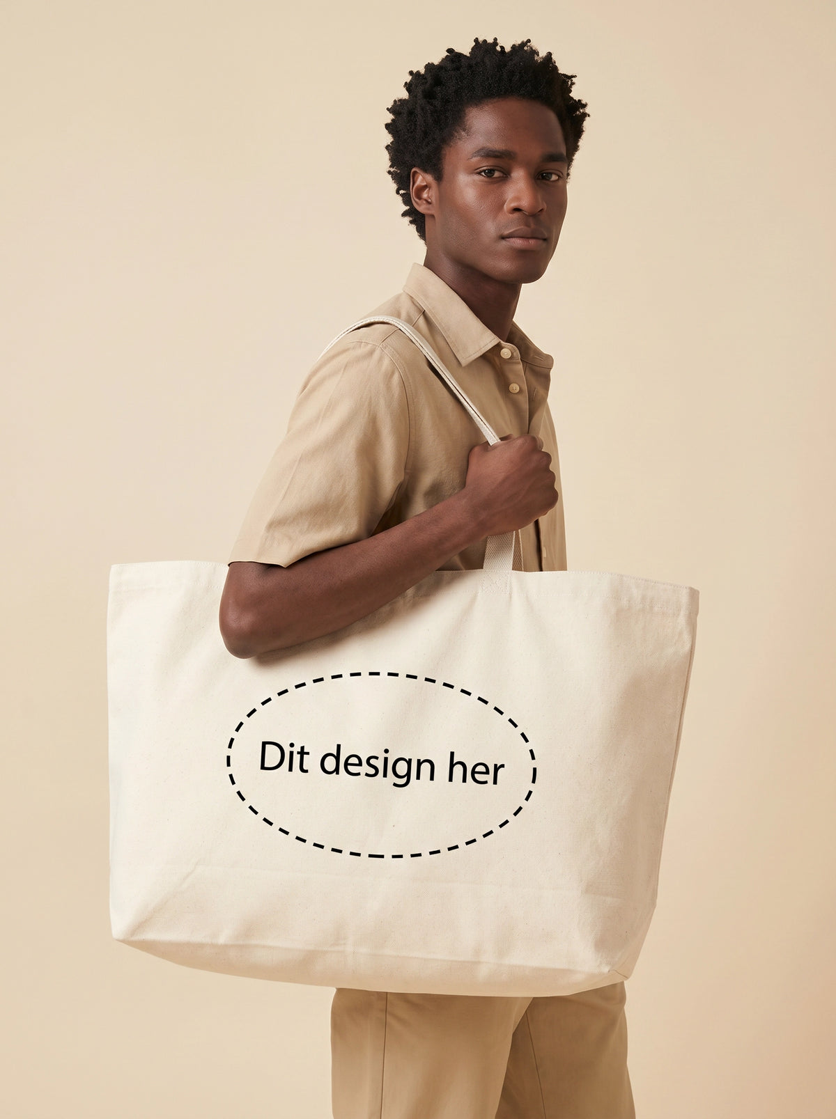 Oversized Heavy Canvas Bag – premium mulepose til merch og logo