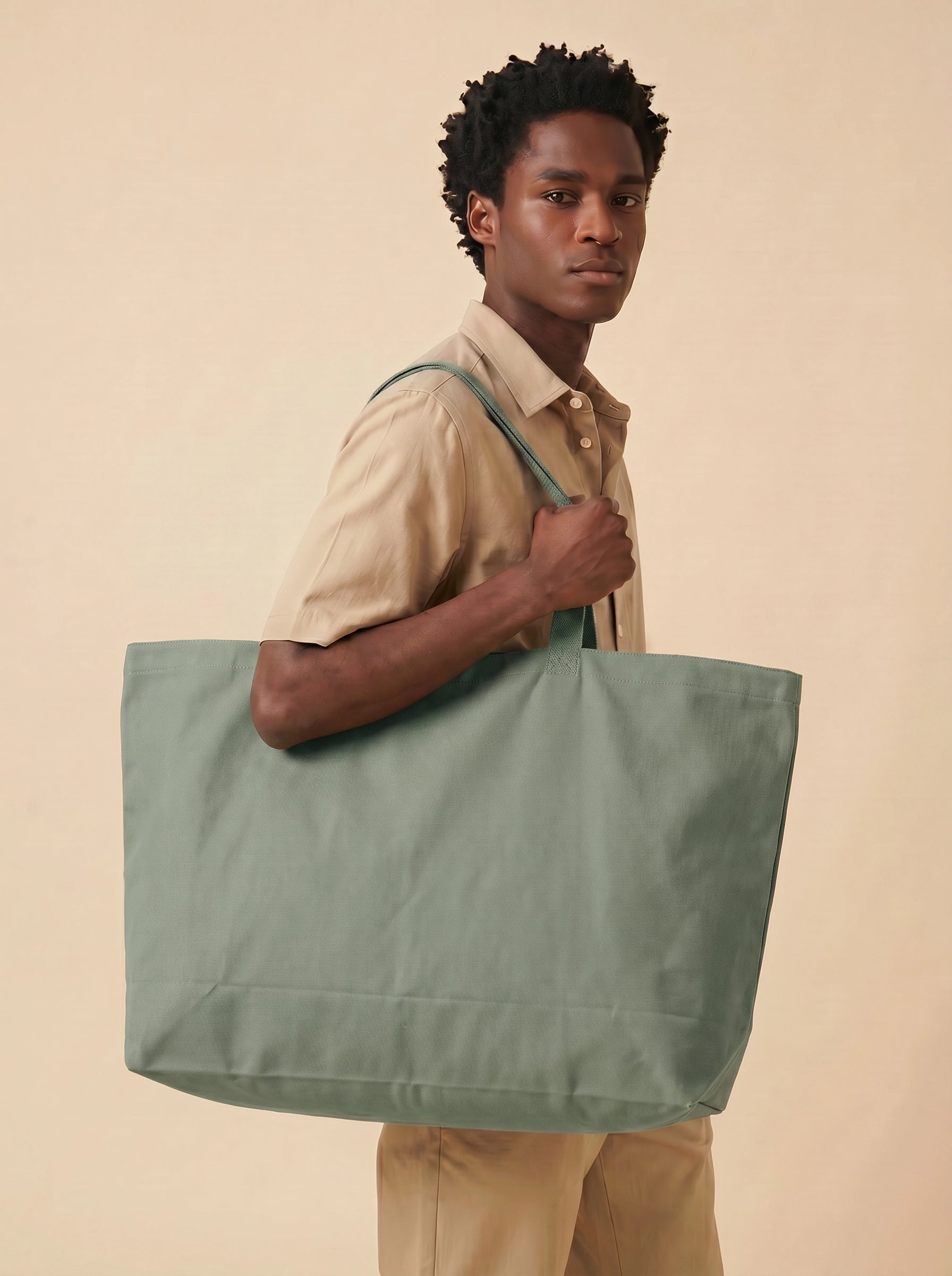 Oversized Heavy Canvas Bag – premium mulepose til merch og logo